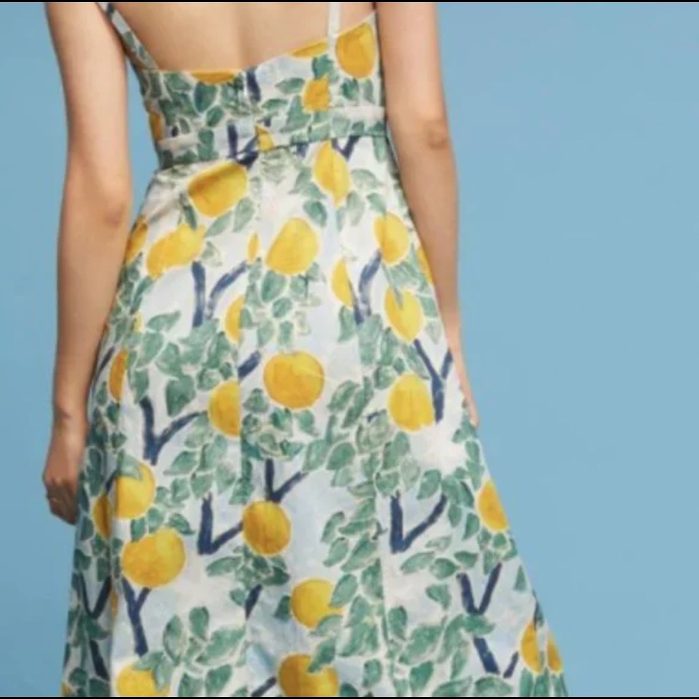 NWT Anthropologie Whit Dress Lemon - Picture 3 of 9